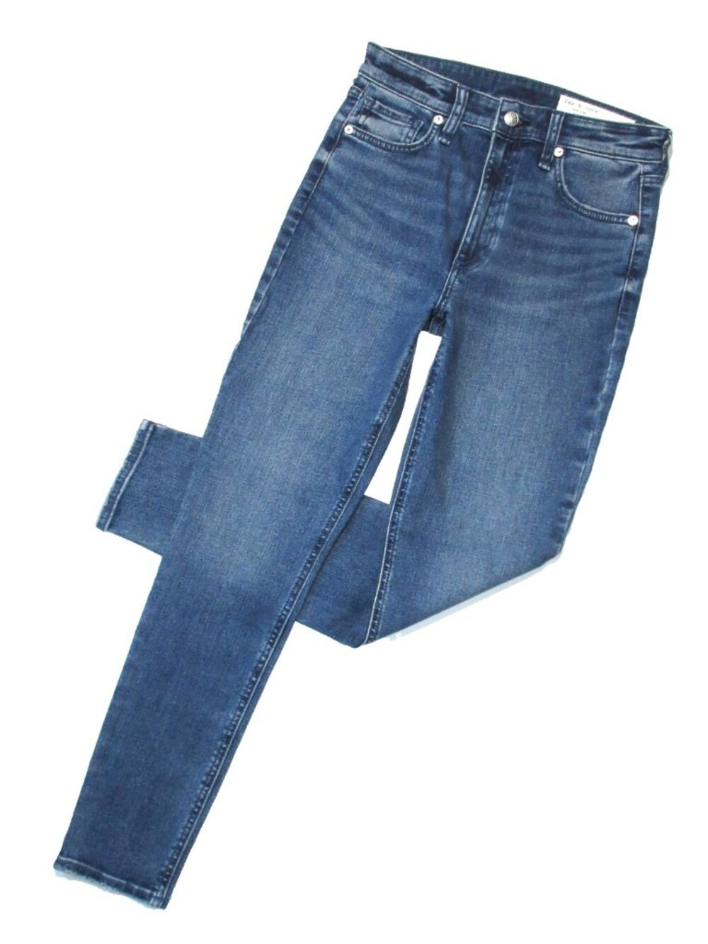 NWT Rag & Bone Nina High Rise Ankle Skinny in Rebecca Stretch Crop Jeans 25 $225